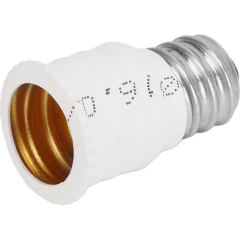 Lot de 6 adaptateurs E12 vers E14 pour ampoules E14, idéaux pour garages, chambres, salons, cuisines et couloirs (blanc). (1/5)