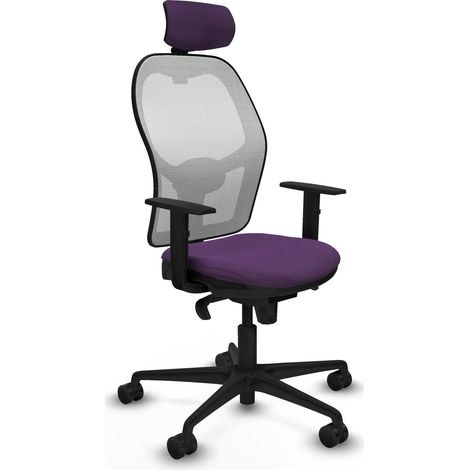 Silla de Oficina con Cabecero Piqueras y Crespo 1D036N2 Morado