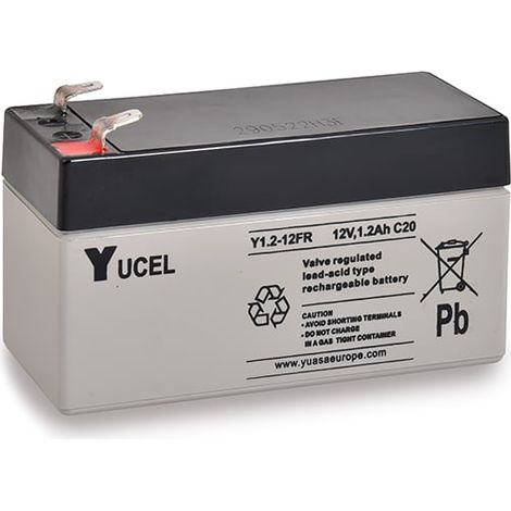 Yucel - Batterie plomb AGM YUCEL Y1.2-12FRCN 12V 1.2Ah F4.8 (1/2)