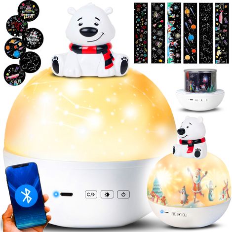Heckermann 168K-S Teddybär-LED-Sternenprojektor