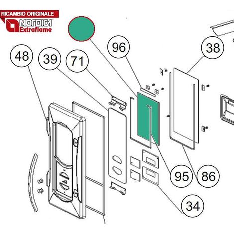 LA NORDICA - 7025725 - Vetro ricambio 257x192x4 mm MAMY SUPREMA