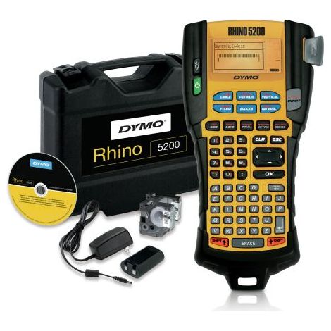 Dymo Rhino 5200 etichettatrice portatile nera e gialla (1/4)