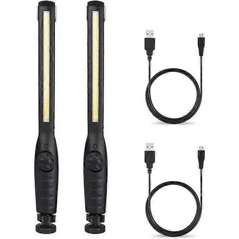 Lampe torche LED lot de 2 rechargeable magnétique flexible (1/5)