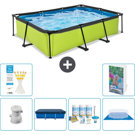 Exit Pool Rechteckig - 300x200x65 cm - 7-teilig S251