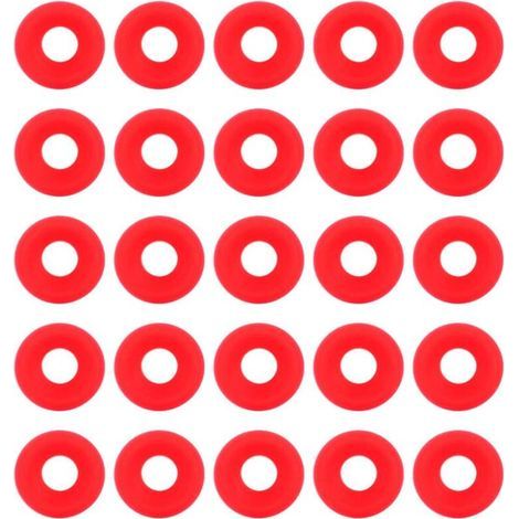 25pcs Grolsch Red Silicone Gaskets for Swing Flip Top Bottles, Home Brew Beer Bottle Seals, Grolsch Cap Swing Top Bottle Washer Gasket (1/4)