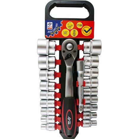 JEU DE DOUILLES 20 PCS + CLIQUET - 1/2''