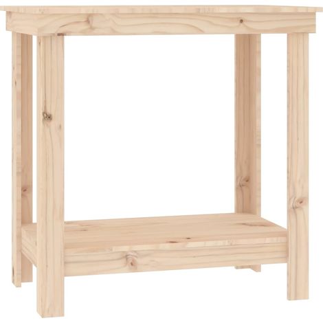 Work Bench 80x50x80 cm Solid Wood Pine vidaXL