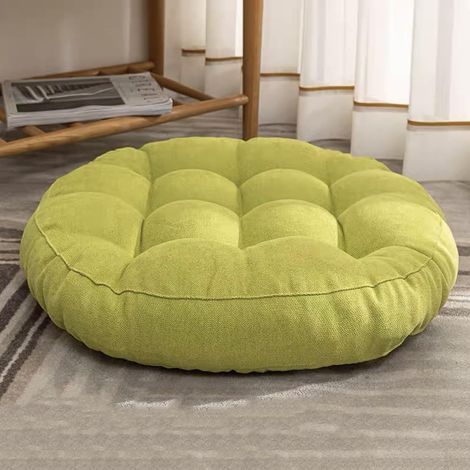 1 Coussin De Sol Rond Épais En Velours Rembourrage Coton Pour Salon Lecture Tatami (1/5)