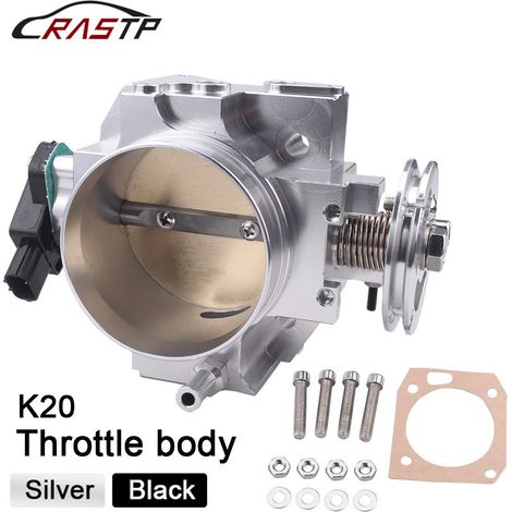 Car modification suitable for Honda Civic K24A2 K20Z3 70mm intake manifold throttle body with sensor - silver (1/4)