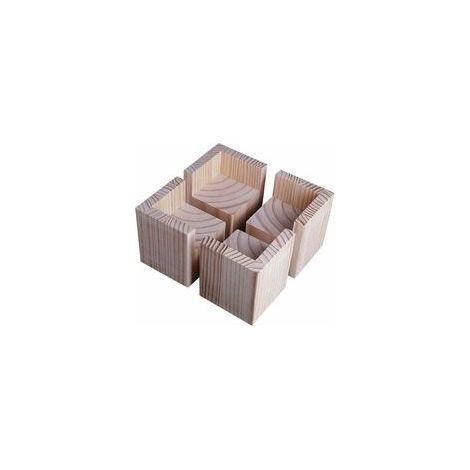 Lote de 4 elevadores de muebles en madera – Rehausseurs pour lits et offices – Hauteur 5cm – Bords lisses pour sols sensibles