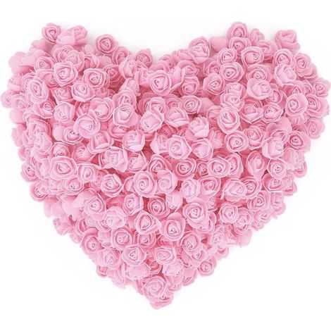 Lot de 144 fleurs artificielles pour le bricolage, petites fleurs artificielles, mini fleurs de roses pour mariage, barrettes à cheveux, bandeaux, accessoires de décoration, fabrication à faire (1/5)
