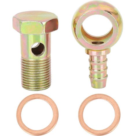 Kit Raccord Banjo 18mm 1 pour Système Freinage Machiné, Boulon M18X1.5, Barbelé 11Mm, Rondelle, pour Air Et Alimentation Carburant (1/5)