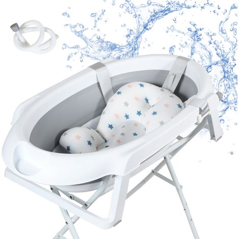 Baignoire Bébé Évolutive Et Pliable,Baignoire 4 en 1, Pliable Ultra Compacte pour Bébé,85 CMRandaco Baignoire Bébé Évolutive Et Pliable,Baignoire 4 en 1, Pliable Ultra Compacte pour Bébé,85 CM