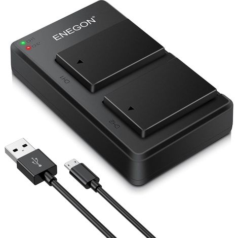 2 Pack LP-E17 Batterie Appareil Photo avec Micro USB Double Chargeur pour Rebel SL2, T6i, T6s, T7i, R10, R8, RP, R50, R100, M3, M5, M6, 200D, 250D, 77D, 750D, 760D, 800D, 8000D (1/5)