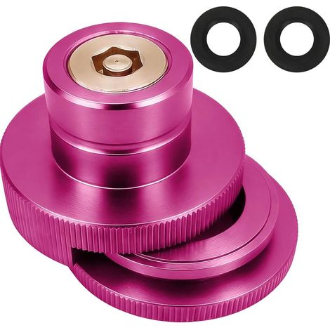 Adaptateur Rapide Soda CO2 Amélioré pour Cylindre CO2 Universel de Filetage Trapézoïdal TR21-4, Adaptateur Bouteille CO2 Soda Compatible avec La Machine à Eau Pétillante Duo/Art/Terra (Rose) (1/5)