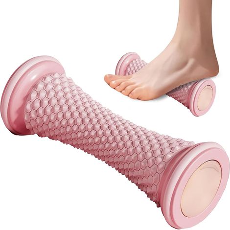 2 Pcs Rouleau Massage Pied pour la Voûte Rouleaux de Musculaire Rouleau Acupression Pieds Soulager le Stress les Douleurs des Pieds Rouleau de Dragage des Tendons Rose (1/5)