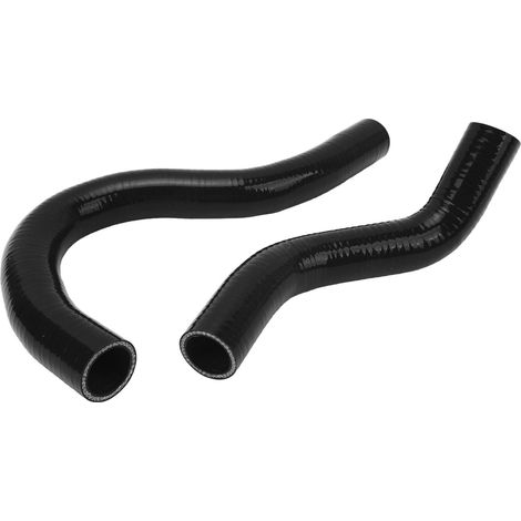 Kit de 2 durites de refroidissement en silicone pour radiateur, étanches et résistantes à la chaleur, pour Honda Civic EP3 Si SiR Type R K20A3 (2002-2005), noir. (1/5)