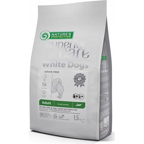 Insectes pour chiens blancs de petites races adultes Nature's Protection, 1,5 kg