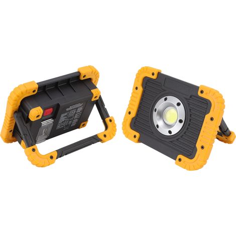 COB-Arbeitsleuchte, tragbare Notleuchte, USB-wiederaufladbarer Scheinwerfer, 180°-Schwenkhalterung, wasserdicht für Camping, Wandern, Autoreparatur und Fehlersuche (mit eingebautem Akku) (W835) (1/5)