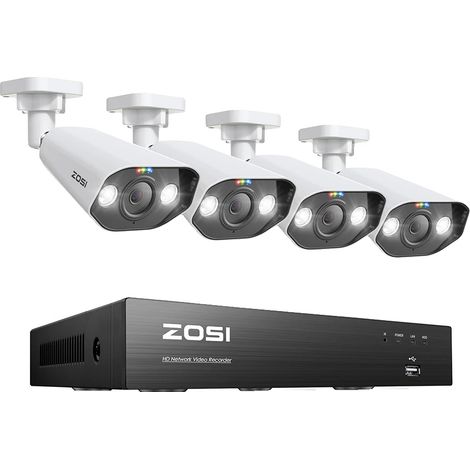 Sistema de cámaras de seguridad, resolución de 8 MP, visión nocturna, 4 cámaras de 8 MP, ninguna (1/2)
