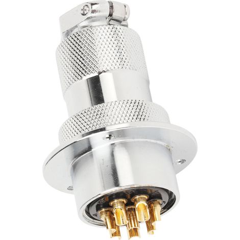 Prise aviation compacte, performances stables, résistance au branchement et au débranchement, 250 V CA/CC, 8 broches (1/5)