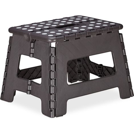 Sgabello pieghevole trasportabile M 120 kg nero 130002800