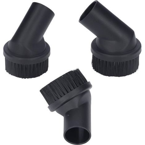3 pièces aspirateur Brosse Ronde, 35mm/1.38in diamètre intérieur Brosse à poussière Ronde Accessoire pour aspirateur pour Nettoyer Les lacunes du canapé