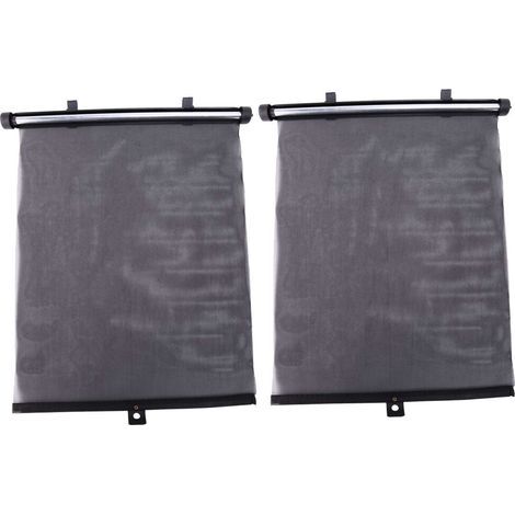 Side Car Window Shade Sun [4 Pack] Fenêtre Voiture Universel Rouleau Ombre, Rétractable Pare-Soleil pour Fenêtre Latérale avec Sunction Coupes - (1/2)