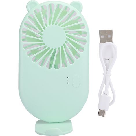 Ventilateur de Poche Mini - Système de Refroidissement Portable Ultra Silencieux 3 Vitesses - Fournitures pour Enfants (Vert) (1/5)