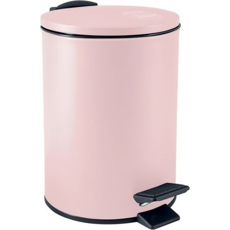 Papelera con pedal Acero ADELAR 3L Rosa mate Spirella