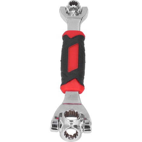 Clé polygonale 8 en 1 à manche ergonomique et tête pivotante 360°, outil multi-usage compact en acier allié pour atelier et domicile (1/5)