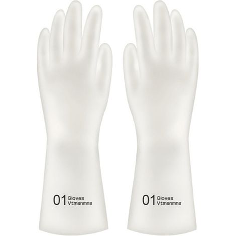 Gants De Cuisine - Gants En Pvc Résistants À La Chaleur Et Anti-Dérapants - Pour Vaisselle Nettoyage Ménager Et Animaux - 1 Paire (1/5)