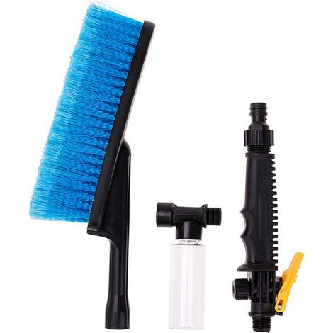 Brosse de lavage auto extérieur télescopique à long manche rétractable, nettoyage puissant pour voiture, outil de lavage polyvalent, brosse douce non rayante, idéale pour carrosserie et vitres. (1/5)
