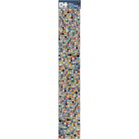 PLAGE 260554 Smooth – Tiles adesivo per mattonelle mosaico, 6 foglio, vinile, Multicolore, 15 x 0,1 x 15 cm