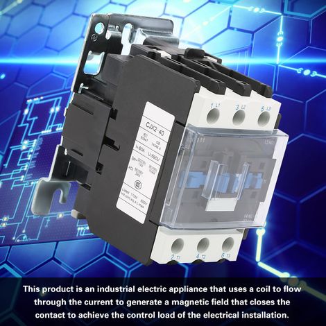Contacteur électrique industriel AC 220V 40A CJX2-4011, sensibilité élevée, pour commande de moteur (1/5)