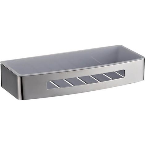 Showerdrape Bagno Chrome Wall Mounted Rectangular Basket (1/4)