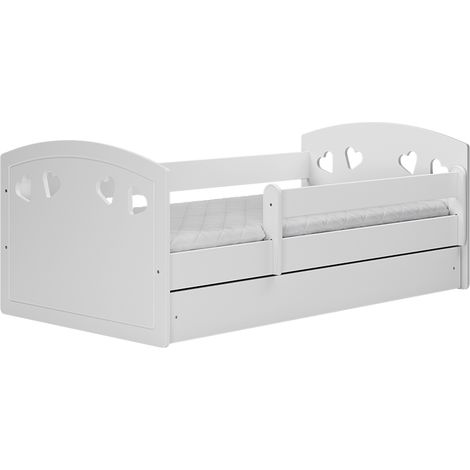 Letto Kocot Kids Julia 80x180 con rete e cassetto - Bianco