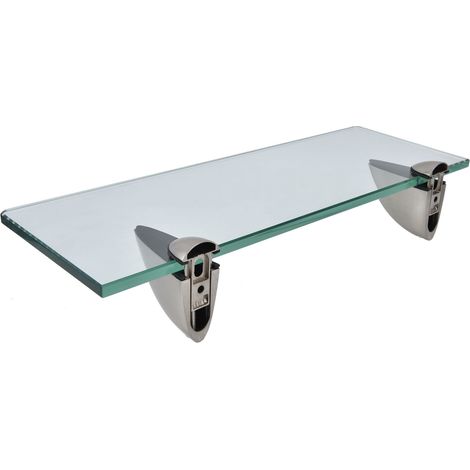 Étagère murale en verre pour salle de bain, support de rangement en alliage de zinc, accessoire de salle de bain pour la maison (1/5)
