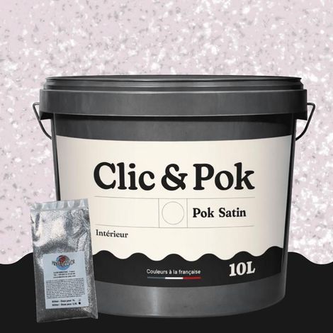 Peinture Effet Pailleté pour Murs & Plafonds - POK PAILLETTE - 10L - Baby Rose (1/4)