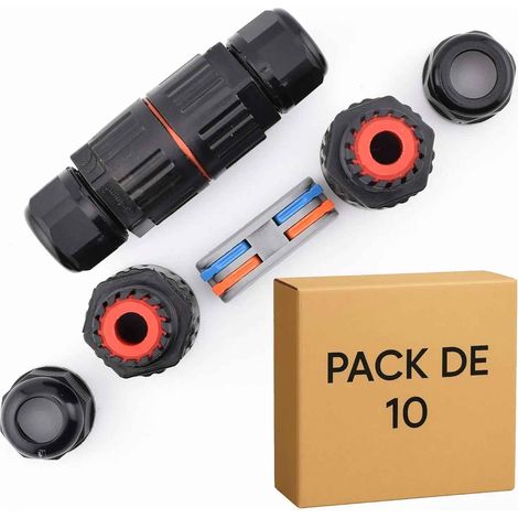 10 Connecteurs rapides étanches IP68 à levier 2 circuits - 200/3-2P - bague câble 4-6 mm (1/5)
