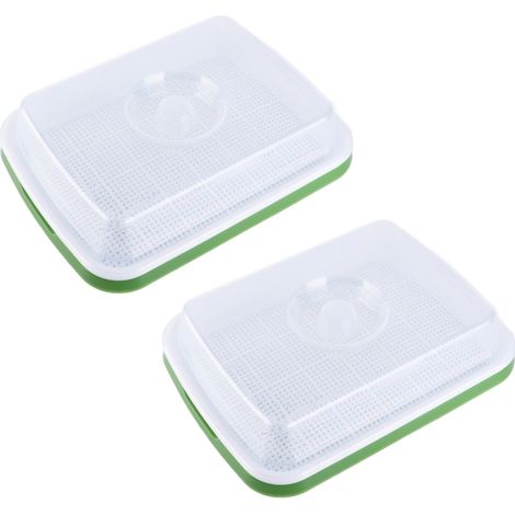 Germoir à graines avec couvercle transparent, trous fins et denses, en plastique de haute qualité. (1/5)