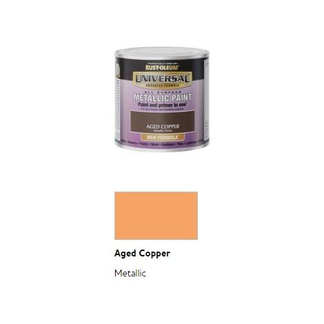 Rust-Oleum Universal All Surface Brush on Metallic Paint - Aged Copper - 250ml