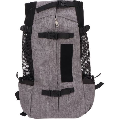 Sac à dos de transport pour animaux de compagnie, polyvalent, en Nylon, maille respirante, Portable, voyage pour chat, cyclisme en plein air, XS gris (1/5)