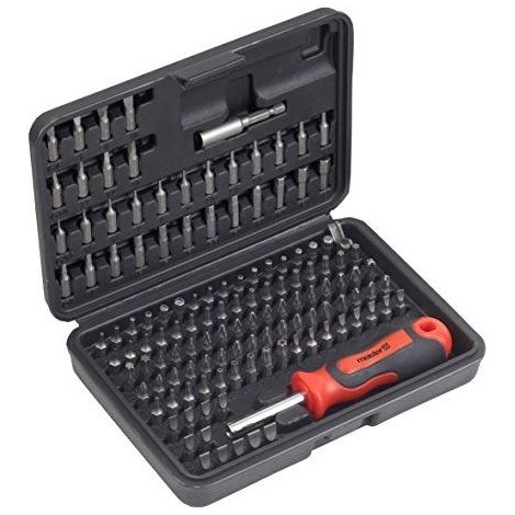 Meister 3385430 Set 130 pieces avec manche universel et differents embouts en chrome vanadium (1/2)