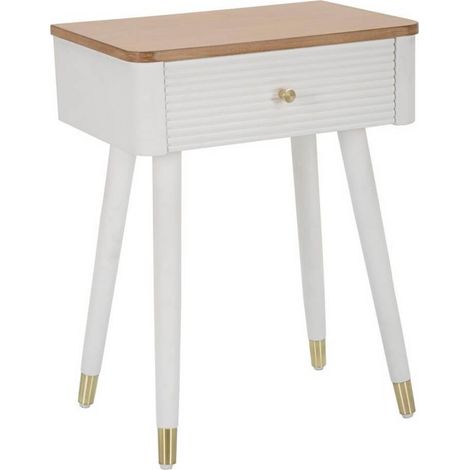 Comodino in legno con cassetto per camera da letto Matera (1/5)