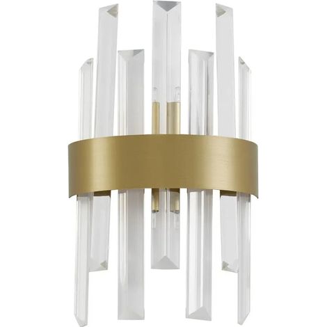 [NEUWERTIG] B-Ware Nova Luce Wandleuchte Wandlampe Crown Satin G9 Led Dimmbar 30 Cm Kristallglas