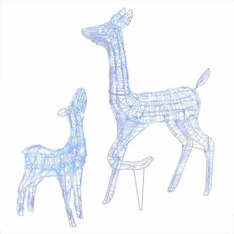 Famiglia di Renne di Natale 160 LED Blu in Acrilico vidaXL (1/5)