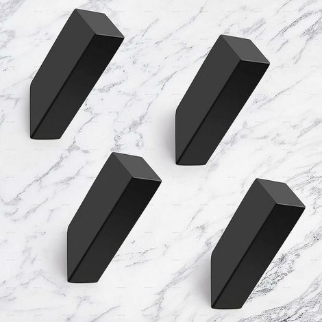 4er-Pack mattschwarze Wandhaken, robuster SUS 304 Edelstahl für Badezimmer, Schlafzimmer, Eingangsbereich, Garderobe, Schmutzschleuse, Garage, Wandmontage (1/5)