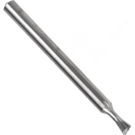 Fraise à queue d'aronde à 2 dents de 4 mm en carbure cémenté pour le travail des métaux, longueur 50 mm, angle de 75° (1/5)