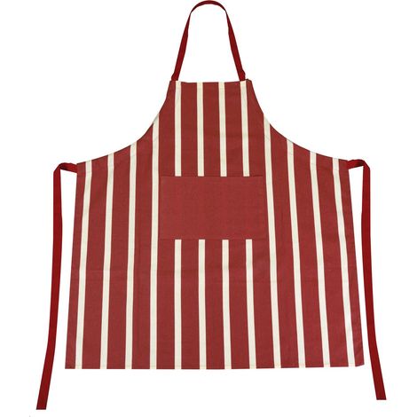 Grembiule pop righe bordeaux crema cm 80x90